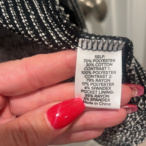 Evereve NWT Peyton Jensen Hadlee Striped black white Long Duster Cardigan M - Picture 8 of 10